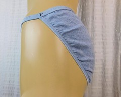 Victoria’s Secret Blue/Gray String Bikini Panties Signature Waistband Size Large