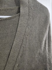 John Patrick for geoda design Vintage green open knit cardigan set beachy Large