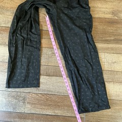 VTG Petite Jazz Black Floral Jacquard Jumpsuit Gold Buttons Belt Size SP #49E7