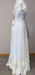 VTG Gunne Sax Jessica Ivory Gown Prairie Corset Style Tie DRESS Sz 9 not perfect