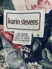 Vintage 1980s Karin Stevens Floral Cottagecore Prairie Dress Size 8