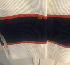 VINTAGE WOMENS 1950 RED WHITE BLUE LILLI ANN KNIT SUIT DRESS CLASSIC SIZE 41 (12