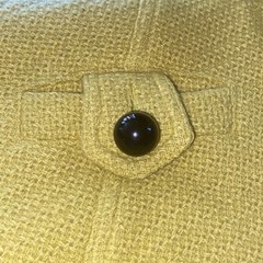 Julie Haus Anthro Mustard Wool Coat Jacket S Mod Retro Swing USA Statement Chic