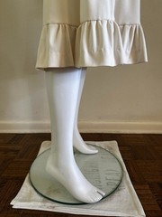 1970s Trolley Car Prairie Dress Balloon Sleeve Velvet Trim Belted Boho S Vintage