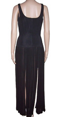 JOHN MURROUGH Vintage Black & Red Corset Bodice Black Sheer Panel M 6-8 $280