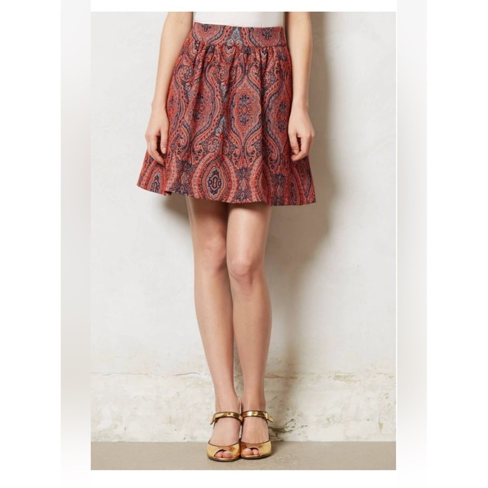 Anthropologie Moulinette Soeurs Karavi Patterned Skirt Size Large