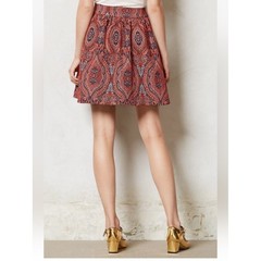 Anthropologie Moulinette Soeurs Karavi Patterned Skirt Size Large