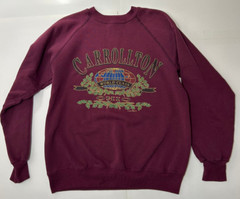 Vintage Women’s Medium Sweater Carrollton Ohio 1994 Hanes Activewear burgundy