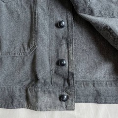 Vintage 1950’s Sweet Orr Chambray Elbow Patches Jacket Size L Black Length 66cm