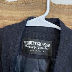 Herbert Grossman Military Style Black Jacket Blazer Women’s Vintage Made in USA