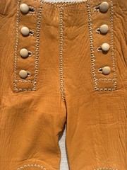 Vintage Pieles Pitic Handmade Leather Bell Bottom Pants North Beach Era Size 6