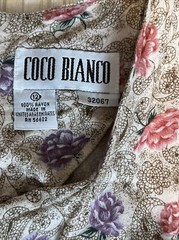 COCO BIANCO Floral Neutral Gold Fleck Dress Cottagecore Size 12 Dolly Kei Lagen
