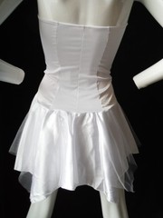 VTG Fredericks of Hollywood 90’s New Sexy!! White Lingerie Dress Tie Up Bodice S