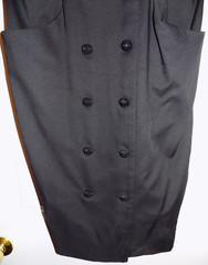 Taurus Nites Petites 8 M 80’s black glass beaded formal evening gown dress