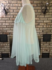 Texsheen Lingerie Vtg 80s 2pc Babydoll Bloomer Set Womans Sz Sm Boudoir Pastel