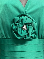 Vintage 80s Dynasty green 2PC Peplum Skirt Set by Rina di Montella Size 8