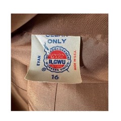 Vintage Evan Picone Suit Set Blazer Skirt Brown Herringbone Business Preppy 16
