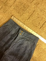 Vtg 1970s Militaires 12.5” Bell Bottom Denim Jeans W/ Cinch Waistband 28” X 33”
