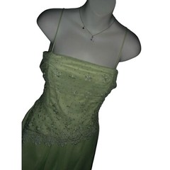 Masquerade Dress Vintage y2k Lime Green Fairy Mesh Glitter Gown Princess Pixie