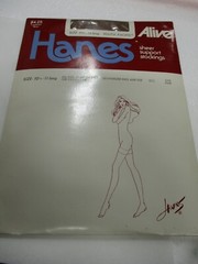1PR VINTAGE HANES ALIVE RHT SUPPORT SHEER NYLON STOCKINGS SZ 10 1/2-11 LONG SOUT