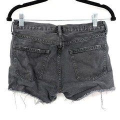 Gap 1969 Black Cutoff Denim Shorts 24 Slim Distressed Grunge