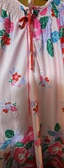 Vintage Muumuu Style Nightgown Dress Pink Floral Polyester Size 38/40 1/2 Zipper