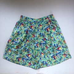 Vintage Jantzen Classics Shorts size 10 Green Blue Beach Boating 50/ Poly Rayon