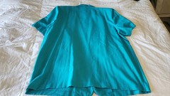 Vintage Sag Harbor Women 22W Short Sleeve Jacket Bright Blue Teal Office Career