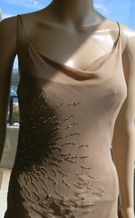 VINTAGE Seduce Cocktail Glamour Flirty Sexy Sheer Glitz Asymmetrical Dress