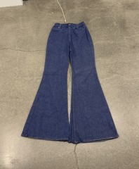 Vintage 70s Wrangler Women’s (22×29) Flared High Waisted Blue Jeans Ultra Wide