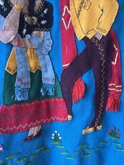 Vintage Berty 1940s-50s Embroidered Mexican Souvenir Jacket Beautiful Colors 12
