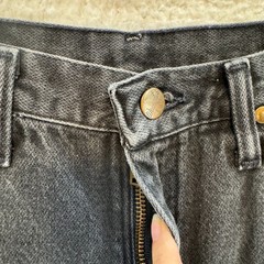 Vintage Wrangler Grey Black Relaxed Straight Leg Jeans 4 6 26 27 Tall Long