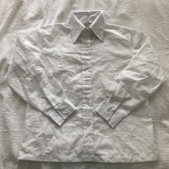 NWT Vintage Polyester K Mart “Pant Top” Shirt sz 38 Asian Motif White Button Up
