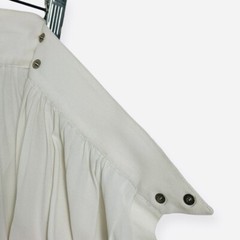 Vintage Thierry Mugler Paris France 80s Cream Wrap High Waist Pencil Skirt