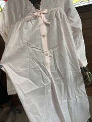 Vtg Carole Perm Press Kodel Poly Cotton Blend Pink Long Night Gown Sleepwear XL