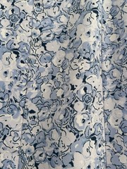 JBXR San Francisco Blue Floral Flared Short Skirt Back Zip Lightweight Size 16