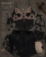 VTG Satin Babydoll Camisole Black Rose Gold Sheer Lace Sexy Whimsygoth 90s Retro
