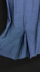 Vintage blue skirt suit set, jacket 1940s 1950s dress wiggle navy sailor collar