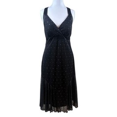 Vtg 90s Metaphor Formal LBD Dress Womens 10P Black Whimsigoth Feminine Romantic