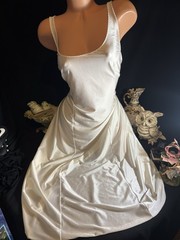 VTG SILKY SATIN SHINY NYLON SPANDEX FULL 80S NIGHTGOWN SCARCE
