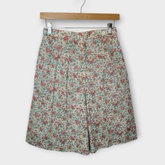 Vtg 80s Abercrombie Fitch High Waist Pleated Shorts Modern 4 Floral Preppy