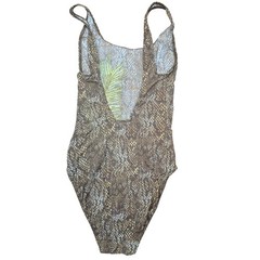 Vintage Solar Made in Germany Snakeskin Palm Leaf One Piece Swimsuit Size 7/8
