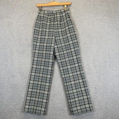 Vintage 70s Preppy Retro Prince of Wales Check Glen Plaid Pants 26″x31″ Japan