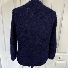 Vintage Tam Italia Hand Made Wool Mohair Button Cardigan Made In Italy SZ Medium