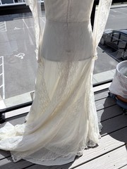 Vtg 70’s Country Elegance California Size 10 Wedding Dress Ivory Lace