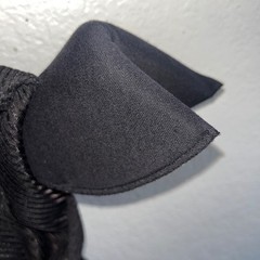 Vintage 70s 70 MPH Black Mod Shift Dress Mesh Patterned Sleeves Arnel Small LBD