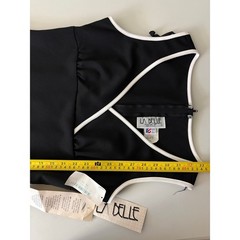 Vintage 90s La Belle BlackWhite mini dress deadstock vacation resort summer y2k