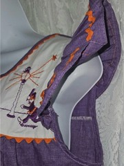 Vintage Halloween Embroidered Reigning Beauty Prairie Maxi Nightgown Folk Art M