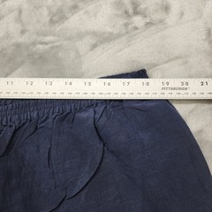 Vintage Dressbarn Pants Womens 22W Blue Silk Linen Blend Crop Capri Embroidered