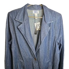 Vtg Denim Trench Coat Woman’s 3XL Oversized Duster NWT Minimalist Western 90’s